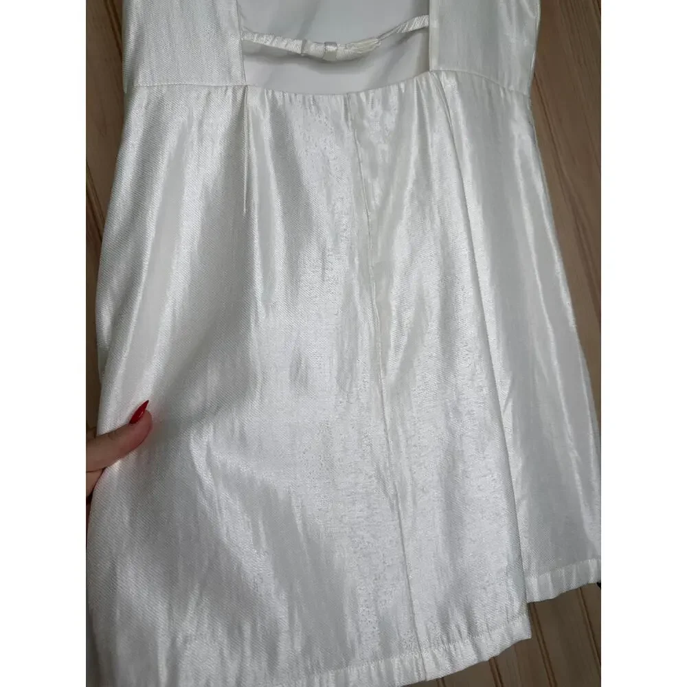 NWOT Lulus Sophisticated Selection White Sleeveless Backless Mini Dress Party L - Picture 6 of 8